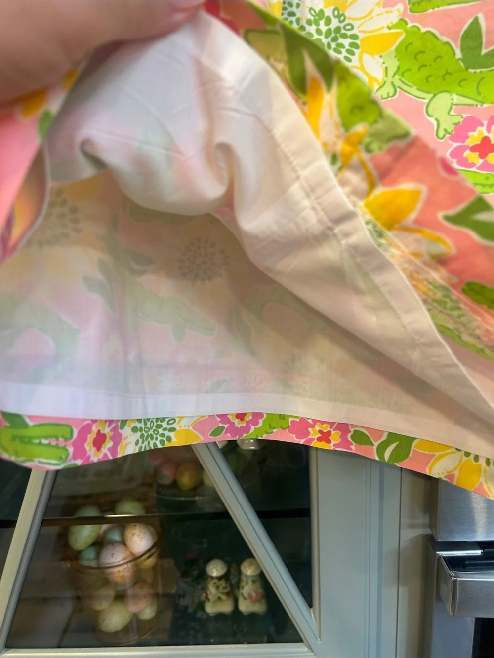 Lilly Pulitzer Pink Floral Mini Skirt in Croque Monsieur Print